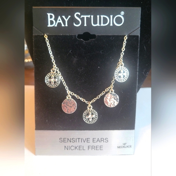 🌟Bay Studio Silver Charm Necklace NEW - Picture 1 of 3